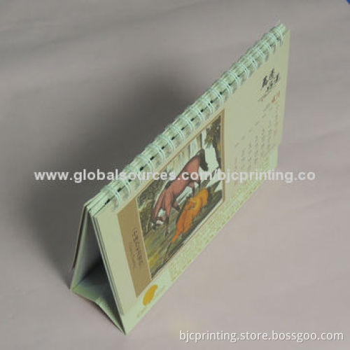 Wall hanging calendar, metal wire binding